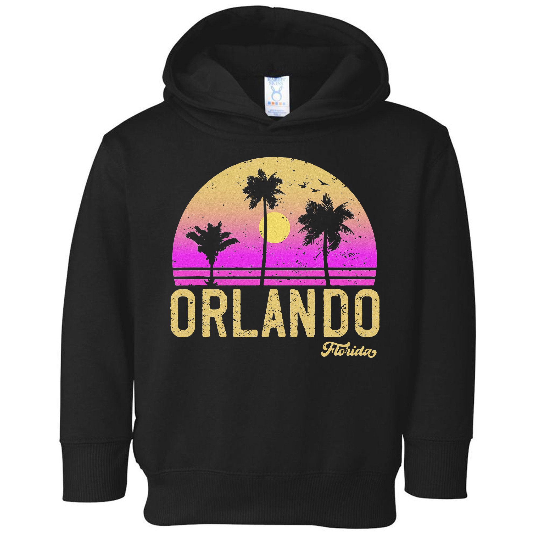Orlando Florida Retro Vintage Sunset Toddler Hoodie