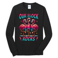 Our Flock Rocks Cute Flamingo Matching Family Vacation Group Tall Long Sleeve T-Shirt