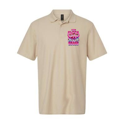 Our Flock Rocks Funny Flamingos Vacation Family Friends Polo
