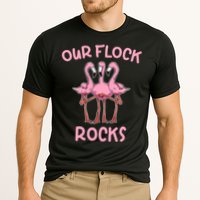 Our Flock Rocks Flamingo Matching Family Vacation Group Gift Cooling Performance Crew T-Shirt