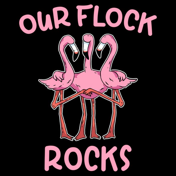 Our Flock Rocks Flamingo Matching Family Vacation Group Gift Cooling Performance Crew T-Shirt