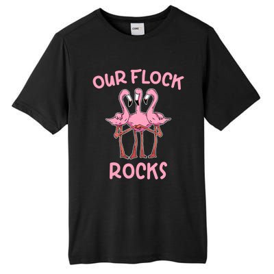 Our Flock Rocks Flamingo Matching Family Vacation Group Gift Tall Fusion ChromaSoft Performance T-Shirt