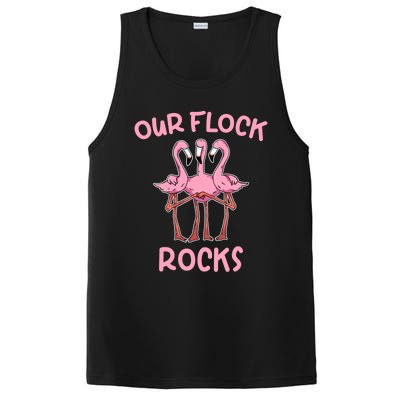 Our Flock Rocks Flamingo Matching Family Vacation Group Gift PosiCharge Competitor Tank