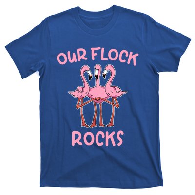 Our Flock Rocks Flamingo Matching Family Vacation Group Gift T-Shirt