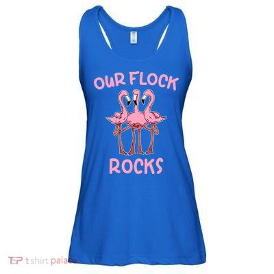 Our Flock Rocks Flamingo Matching Family Vacation Group Gift Ladies Essential Flowy Tank