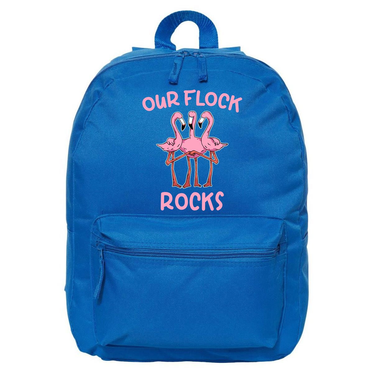 Our Flock Rocks Flamingo Matching Family Vacation Group Gift 16 in Basic Backpack