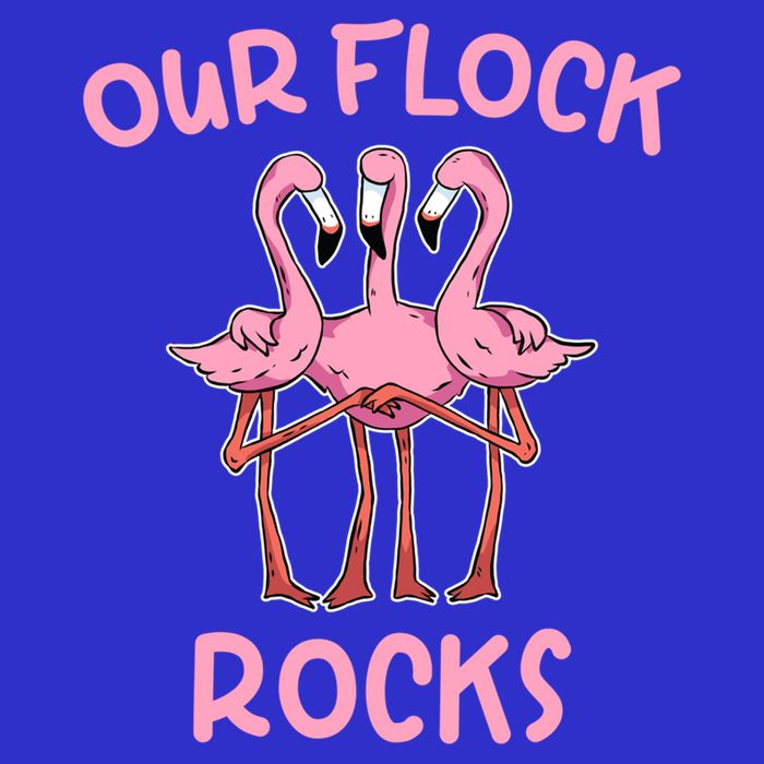 Our Flock Rocks Flamingo Matching Family Vacation Group Gift Tank Top