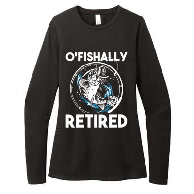 O Fishally Retired Retirement Retiree Fishing Fisher Womens CVC Long Sleeve Shirt