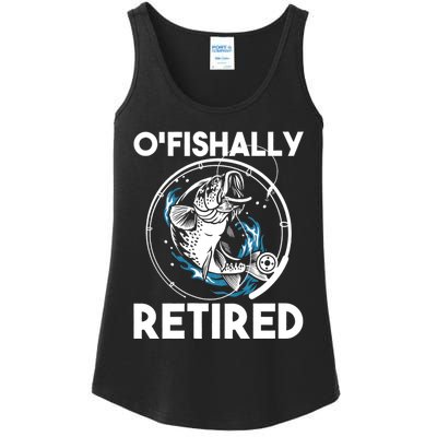 O Fishally Retired Retirement Retiree Fishing Fisher Ladies Essential Tank