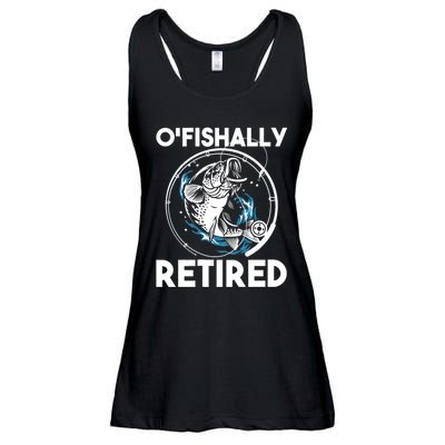 O Fishally Retired Retirement Retiree Fishing Fisher Ladies Essential Flowy Tank