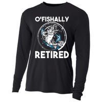 O Fishally Retired Retirement Retiree Fishing Fisher Cooling Performance Long Sleeve Crew