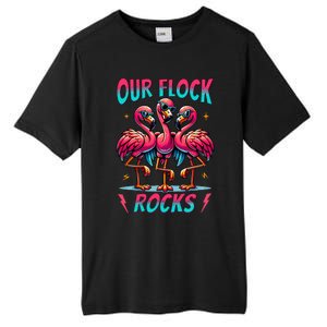 Our Flock Rocks Cute Flamingo Matching Family Vacation Group Tall Fusion ChromaSoft Performance T-Shirt