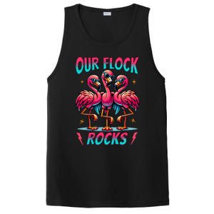 Our Flock Rocks Cute Flamingo Matching Family Vacation Group PosiCharge Competitor Tank