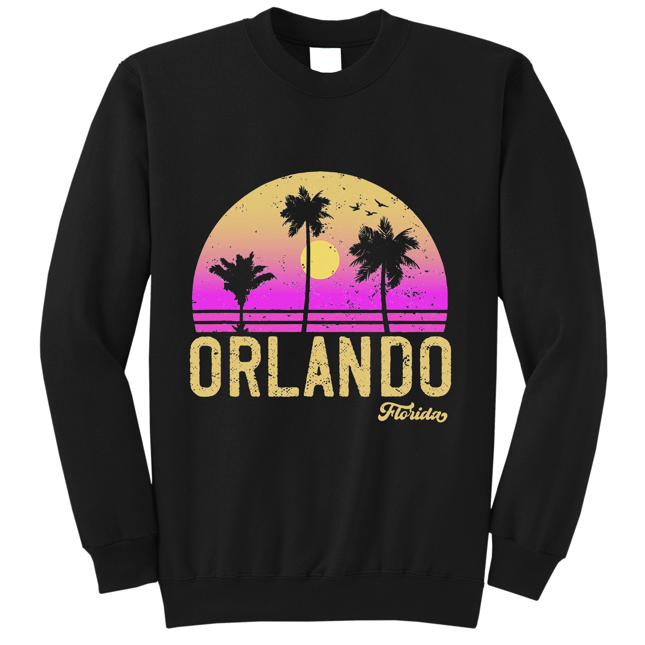Orlando Florida Retro Vintage Sunset Sweatshirt