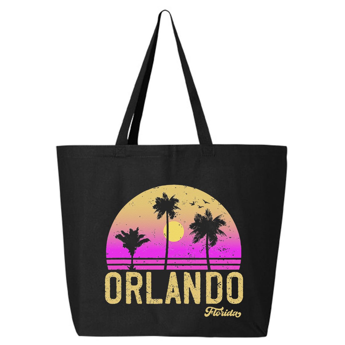 Orlando Florida Retro Vintage Sunset 25L Jumbo Tote
