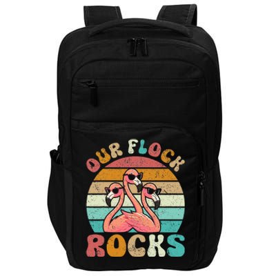 Our Flock Rocks Flamingo Matching Family Impact Tech Backpack