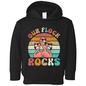 Our Flock Rocks Flamingo Matching Family Toddler Hoodie