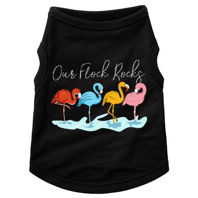 Our Flock Rocks Flamingos Lover Family Doggie Tank