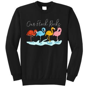 Our Flock Rocks Flamingos Lover Family Sweatshirt