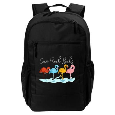 Our Flock Rocks Flamingos Lover Family Backpack