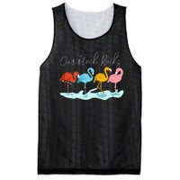 Our Flock Rocks Flamingos Lover Family Mesh Reversible Basketball Jersey Tank