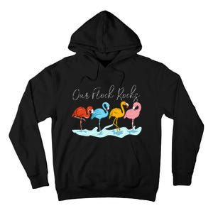 Our Flock Rocks Flamingos Lover Family Tall Hoodie