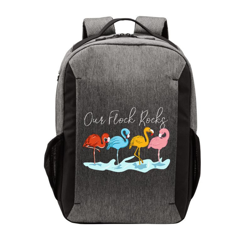 Our Flock Rocks Flamingos Lover Family Vector Backpack