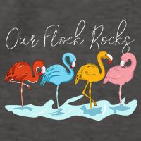 Our Flock Rocks Flamingos Lover Family Vector Backpack