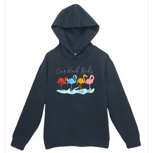 Our Flock Rocks Flamingos Lover Family Urban Pullover Hoodie