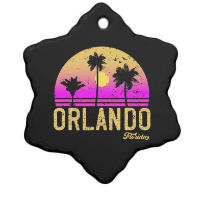 Orlando Florida Sunset Ceramic Star Ornament