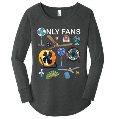 Only Fan Set Funny Ventilators And Fans Women's Perfect Tri Tunic Long Sleeve Shirt