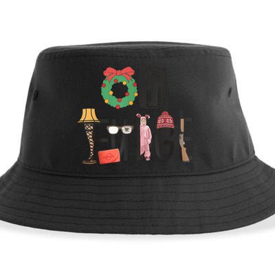 Oh Fudge Santa Hat Christmas Story Family Christmas Sustainable Bucket Hat
