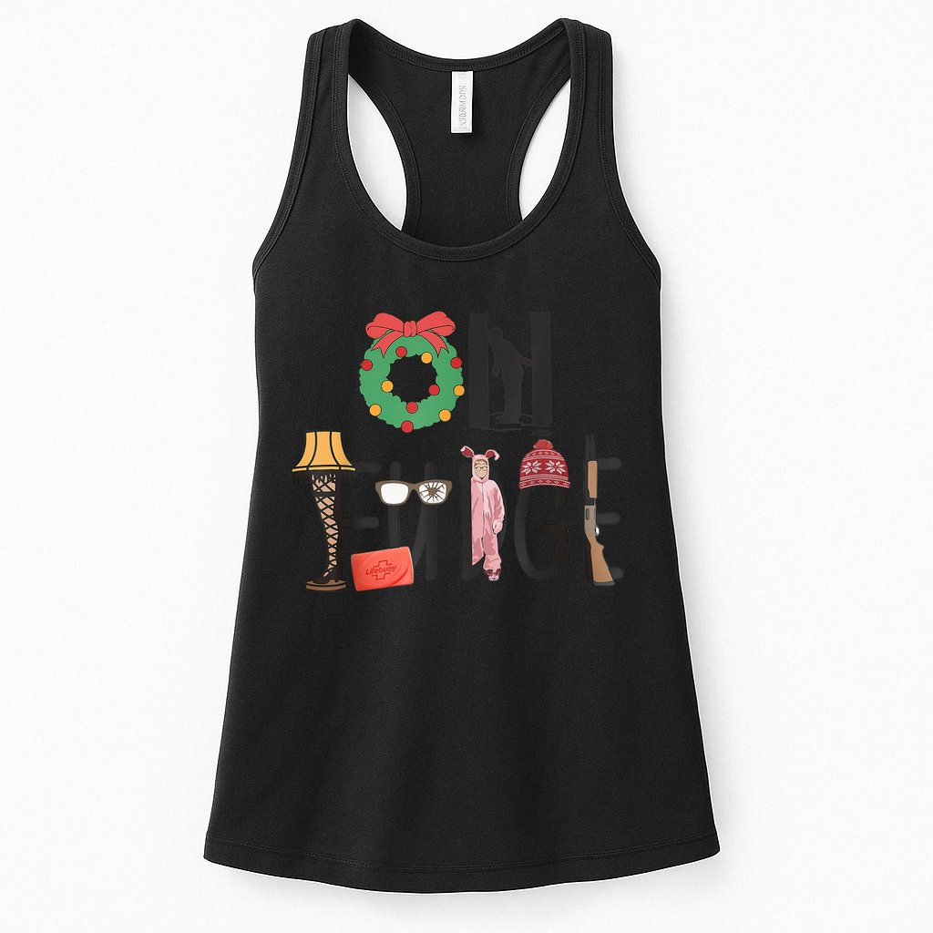 Oh Fudge Santa Hat Christmas Story Family Christmas Womens Tank Top
