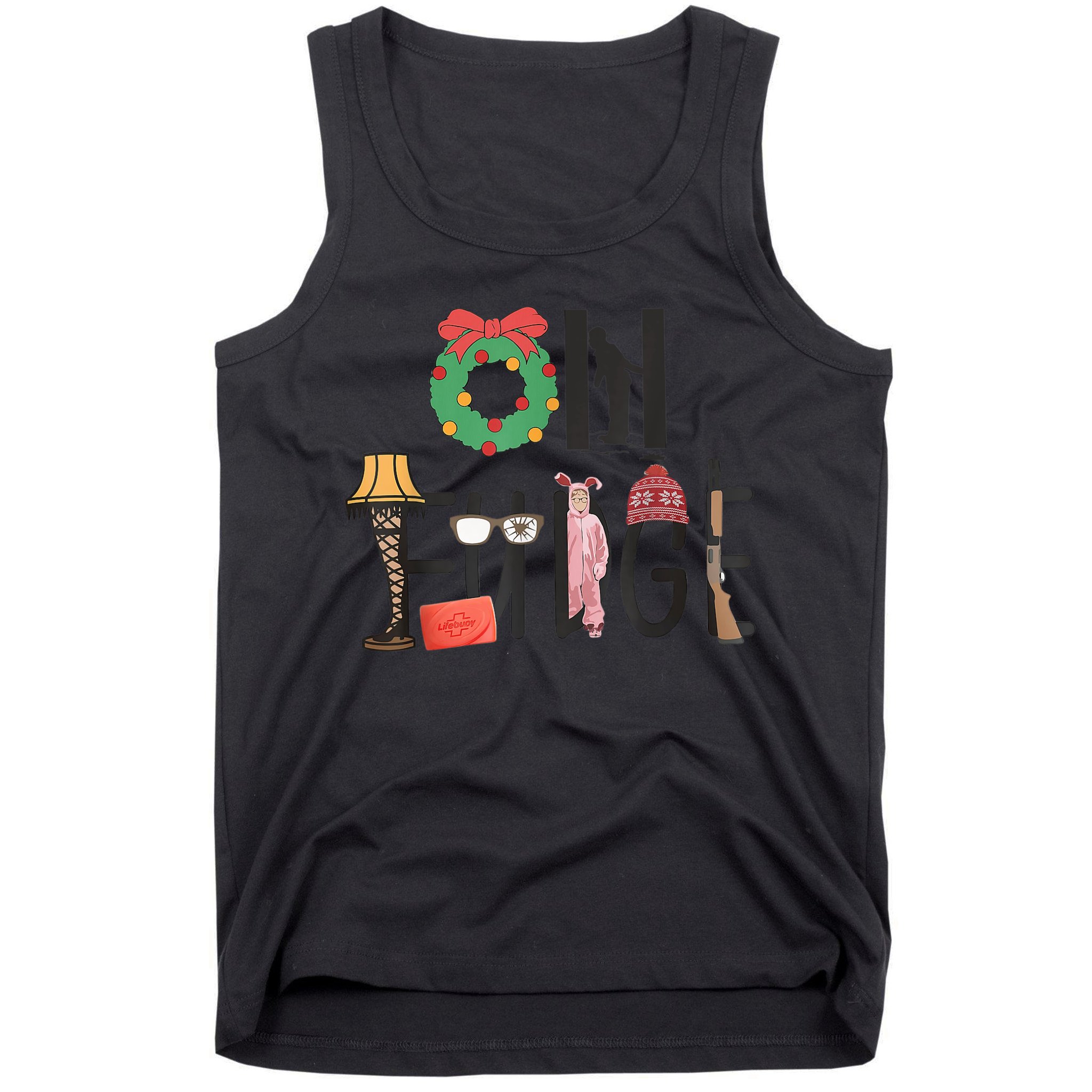 Oh Fudge Santa Hat Christmas Story Family Christmas Tank Top