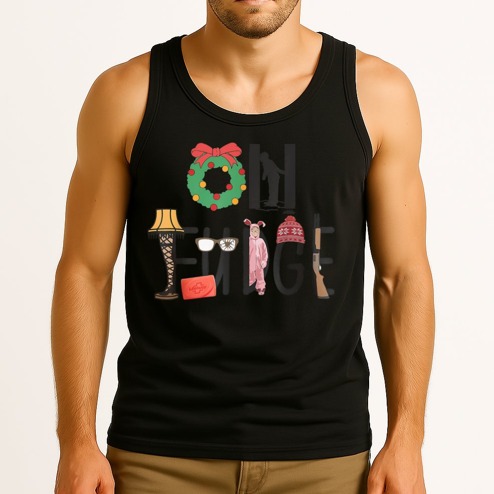 Oh Fudge Santa Hat Christmas Story Family Christmas Tank Top