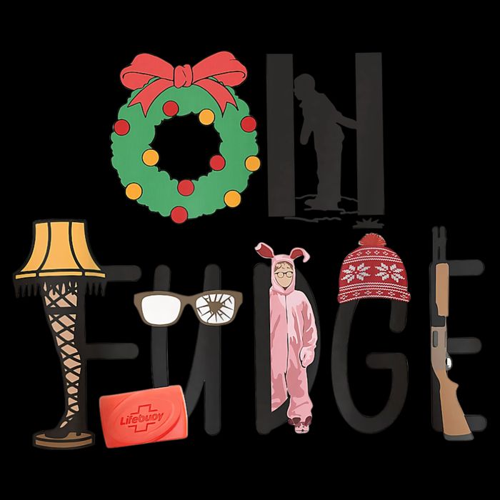 Oh Fudge Santa Hat Christmas Story Family Christmas Zip Tote Bag