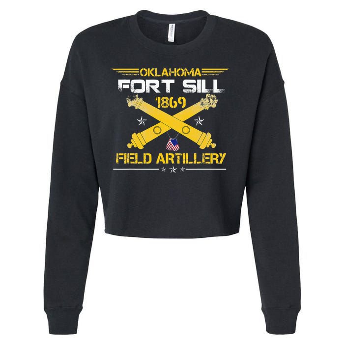 OKLAHOMA FORT SILL 1869 FIELD ARTILLERY Cropped Pullover Crew