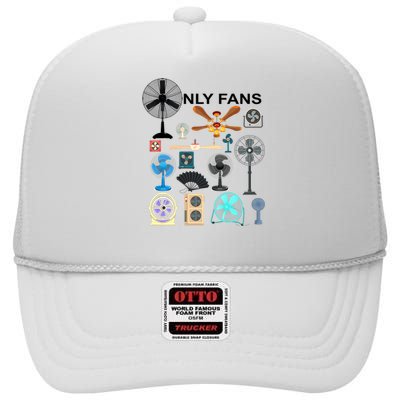 Only Fan Set Funny Ventilators And Fans High Crown Mesh Back Trucker Hat