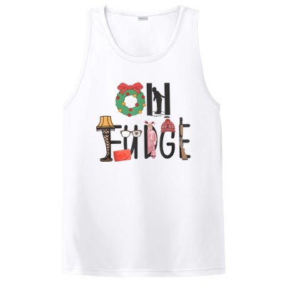 Oh Fudge Santa Hat Christmas Story Family Christmas Kids PosiCharge Competitor Tank