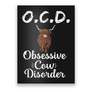 O.C.D. Funny Scottish Highland Cow Farmer Animal Cattle Gift Poster