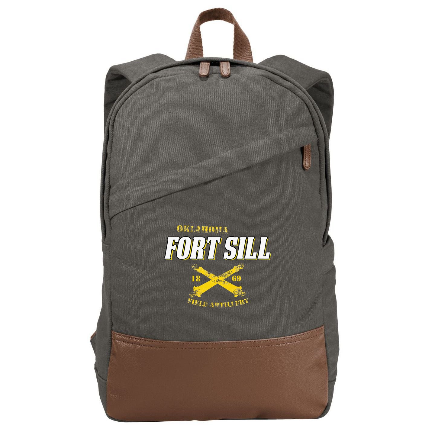 Oklahoma Fort Sill 1869 Field Artillery Cotton Canvas Backpack