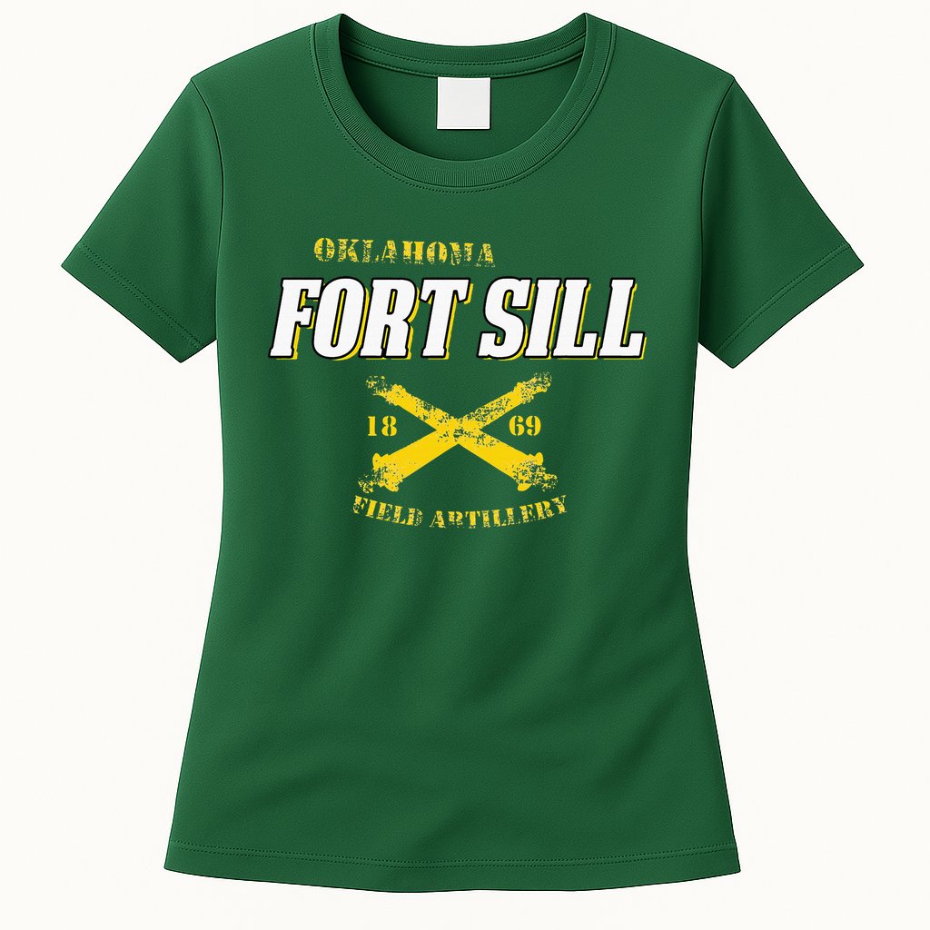 Oklahoma Fort Sill 1869 Field Artillery Womens T-Shirt