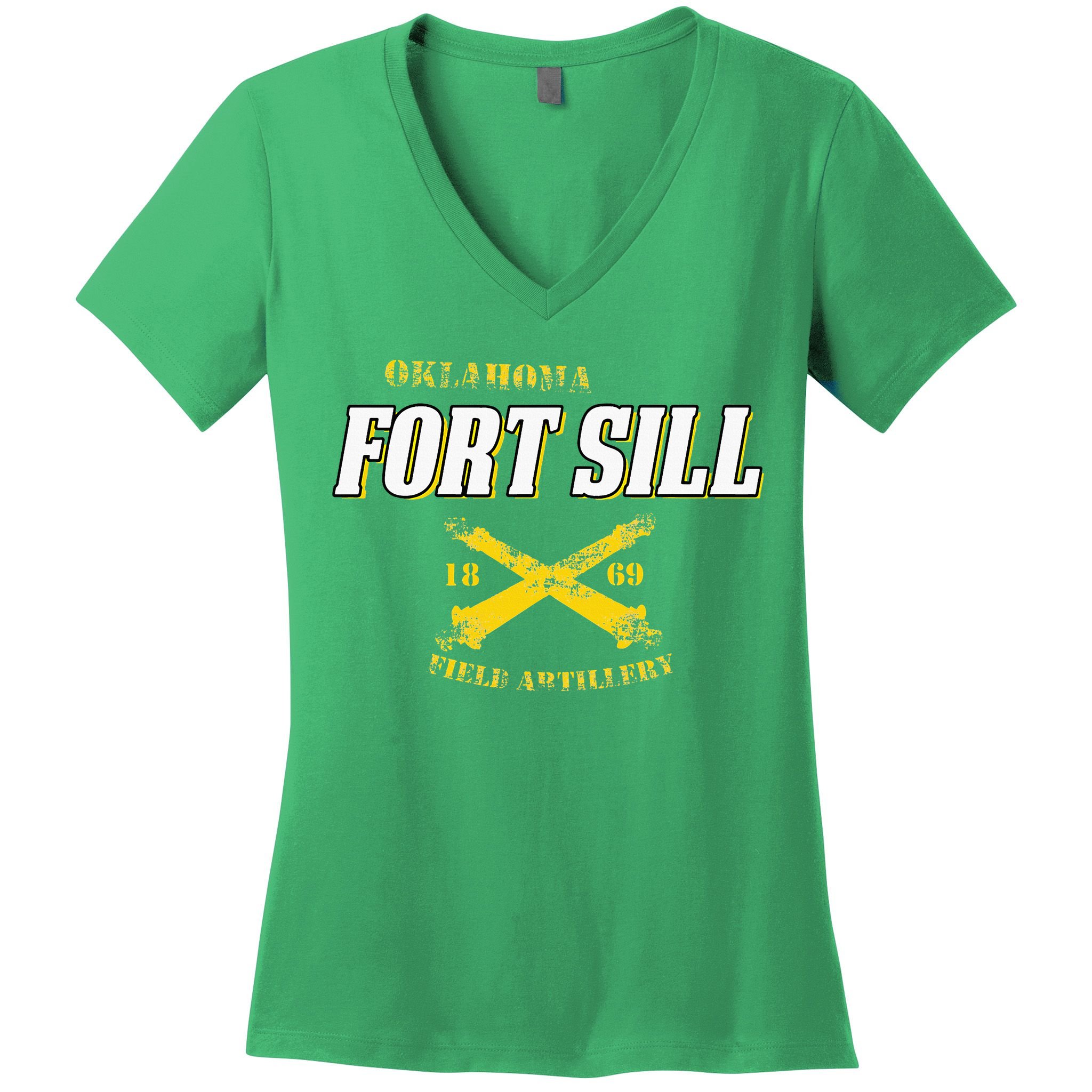 Oklahoma Fort Sill 1869 Field Artillery Women's V-Neck T-Shirt