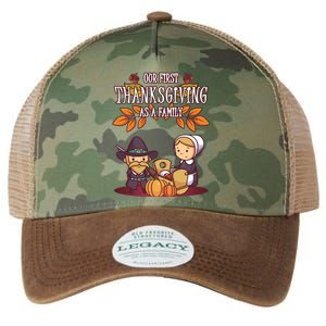 Our First Thanksgiving As A Family Thanksgiving Family Gift Legacy Tie Dye Trucker Hat