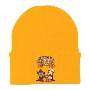 Our First Thanksgiving As A Family Thanksgiving Family Gift Knit Cap Winter Beanie