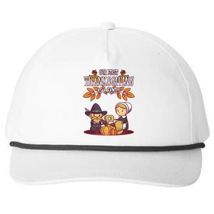 Our First Thanksgiving As A Family Thanksgiving Family Gift Snapback Five-Panel Rope Hat