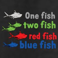 One Fish Two Fish Red Fish Blue Fish Teacher Reading Week 7 Panel Mesh Trucker Snapback Hat