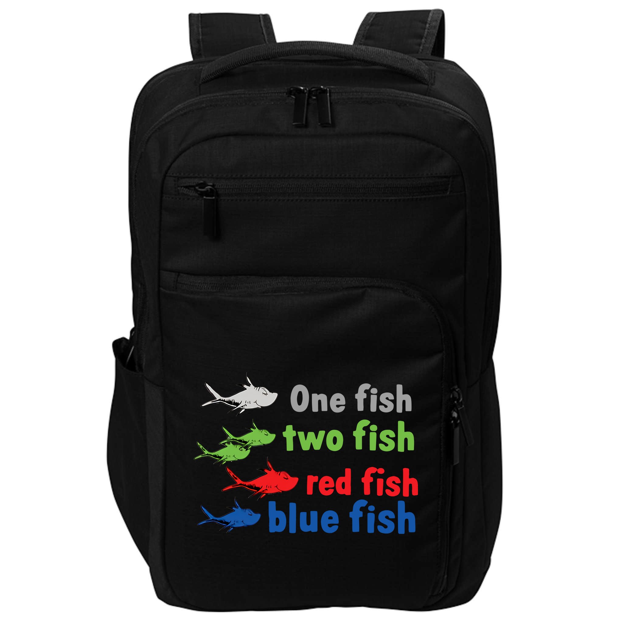 One Fish Two Fish Red Fish Blue Fish Teacher Reading Week Impact Tech Backpack
