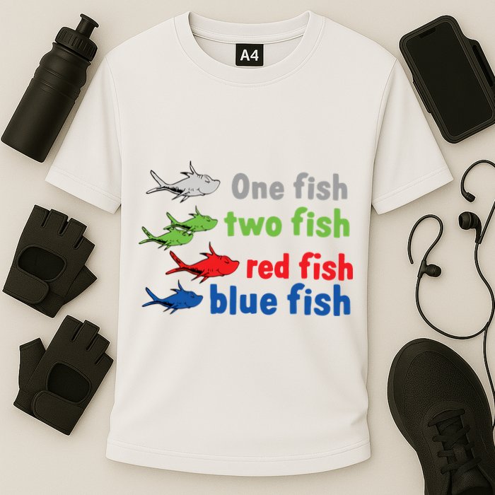 One Fish Two Fish Red Fish Blue Fish Teacher Reading Week Performance Shirt