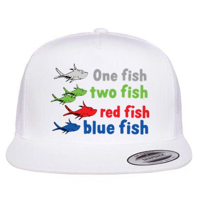 One Fish Two Fish Red Fish Blue Fish Teacher Reading Week Flatbill Hat